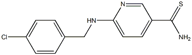 6-{[(4-chlorophenyl)methyl]amino}pyridine-3-carbothioamide Struktur