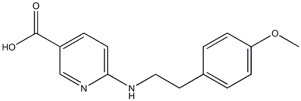 6-{[2-(4-methoxyphenyl)ethyl]amino}pyridine-3-carboxylic acid Struktur