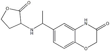 6-{1-[(2-oxooxolan-3-yl)amino]ethyl}-3,4-dihydro-2H-1,4-benzoxazin-3-one Struktur