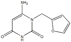 6-amino-1-(furan-2-ylmethyl)-1,2,3,4-tetrahydropyrimidine-2,4-dione Struktur