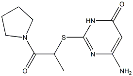 6-amino-2-{[1-oxo-1-(pyrrolidin-1-yl)propan-2-yl]sulfanyl}-3,4-dihydropyrimidin-4-one Struktur