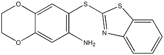 7-(1,3-benzothiazol-2-ylsulfanyl)-2,3-dihydro-1,4-benzodioxin-6-amine Struktur