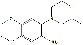 7-(2-methylmorpholin-4-yl)-2,3-dihydro-1,4-benzodioxin-6-amine Struktur