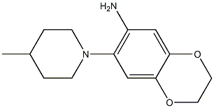 7-(4-methylpiperidin-1-yl)-2,3-dihydro-1,4-benzodioxin-6-amine Struktur