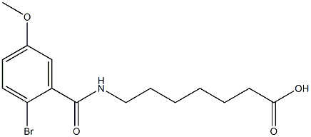 7-[(2-bromo-5-methoxyphenyl)formamido]heptanoic acid Struktur