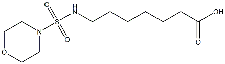 7-[(morpholine-4-sulfonyl)amino]heptanoic acid Struktur