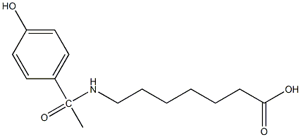 7-[1-(4-hydroxyphenyl)acetamido]heptanoic acid Struktur