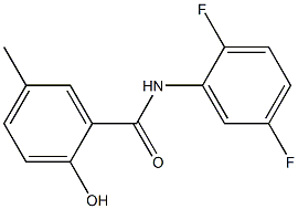 N-(2,5-difluorophenyl)-2-hydroxy-5-methylbenzamide Struktur