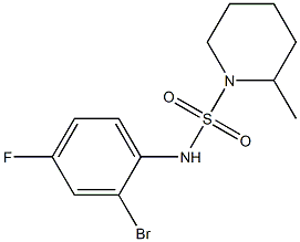 N-(2-bromo-4-fluorophenyl)-2-methylpiperidine-1-sulfonamide Struktur