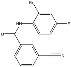 N-(2-bromo-4-fluorophenyl)-3-cyanobenzamide Struktur