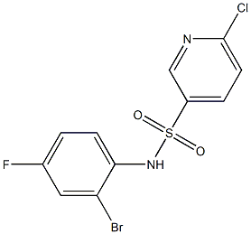 N-(2-bromo-4-fluorophenyl)-6-chloropyridine-3-sulfonamide Struktur