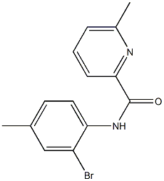 N-(2-bromo-4-methylphenyl)-6-methylpyridine-2-carboxamide Struktur