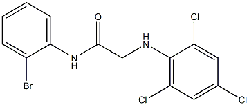 N-(2-bromophenyl)-2-[(2,4,6-trichlorophenyl)amino]acetamide Struktur