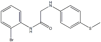 N-(2-bromophenyl)-2-{[4-(methylsulfanyl)phenyl]amino}acetamide Struktur