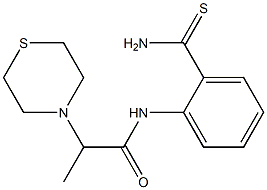 N-(2-carbamothioylphenyl)-2-(thiomorpholin-4-yl)propanamide Struktur