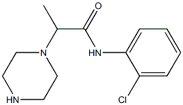 N-(2-chlorophenyl)-2-(piperazin-1-yl)propanamide Struktur