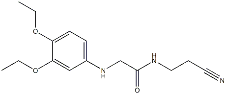 N-(2-cyanoethyl)-2-[(3,4-diethoxyphenyl)amino]acetamide Struktur