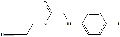 N-(2-cyanoethyl)-2-[(4-iodophenyl)amino]acetamide Struktur