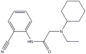 N-(2-cyanophenyl)-2-[cyclohexyl(ethyl)amino]acetamide Struktur