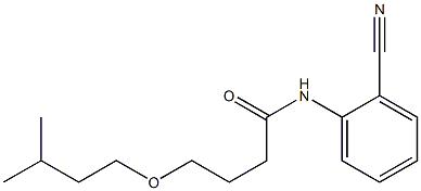 N-(2-cyanophenyl)-4-(3-methylbutoxy)butanamide Struktur