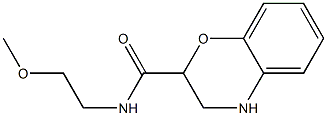 N-(2-methoxyethyl)-3,4-dihydro-2H-1,4-benzoxazine-2-carboxamide Struktur