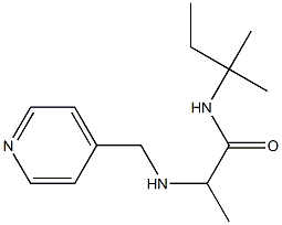 N-(2-methylbutan-2-yl)-2-[(pyridin-4-ylmethyl)amino]propanamide Struktur