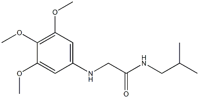 N-(2-methylpropyl)-2-[(3,4,5-trimethoxyphenyl)amino]acetamide Struktur