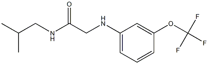 N-(2-methylpropyl)-2-{[3-(trifluoromethoxy)phenyl]amino}acetamide Struktur