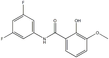 N-(3,5-difluorophenyl)-2-hydroxy-3-methoxybenzamide Struktur