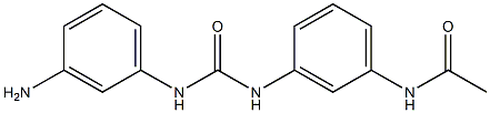 N-(3-{[(3-aminophenyl)carbamoyl]amino}phenyl)acetamide Struktur