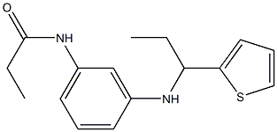 N-(3-{[1-(thiophen-2-yl)propyl]amino}phenyl)propanamide Struktur