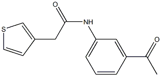 N-(3-acetylphenyl)-2-(thiophen-3-yl)acetamide Struktur