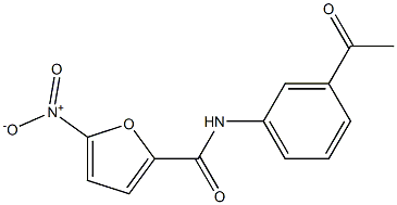 N-(3-acetylphenyl)-5-nitro-2-furamide Struktur