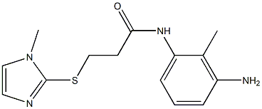 N-(3-amino-2-methylphenyl)-3-[(1-methyl-1H-imidazol-2-yl)sulfanyl]propanamide Struktur