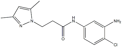 N-(3-amino-4-chlorophenyl)-3-(3,5-dimethyl-1H-pyrazol-1-yl)propanamide Struktur