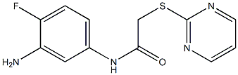 N-(3-amino-4-fluorophenyl)-2-(pyrimidin-2-ylsulfanyl)acetamide Struktur