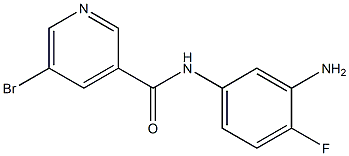 N-(3-amino-4-fluorophenyl)-5-bromopyridine-3-carboxamide Struktur