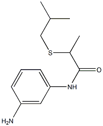 N-(3-aminophenyl)-2-[(2-methylpropyl)sulfanyl]propanamide Struktur