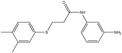 N-(3-aminophenyl)-3-[(3,4-dimethylphenyl)sulfanyl]propanamide Struktur