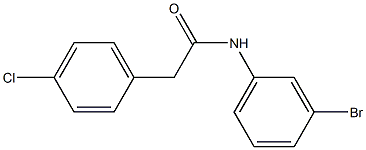 N-(3-bromophenyl)-2-(4-chlorophenyl)acetamide Struktur