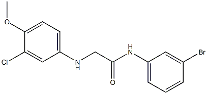 N-(3-bromophenyl)-2-[(3-chloro-4-methoxyphenyl)amino]acetamide Struktur