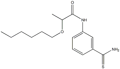 N-(3-carbamothioylphenyl)-2-(hexyloxy)propanamide Struktur