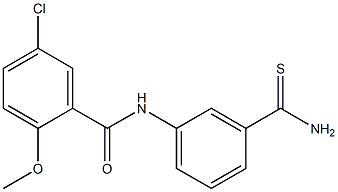 N-(3-carbamothioylphenyl)-5-chloro-2-methoxybenzamide Struktur