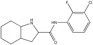 N-(3-chloro-2-fluorophenyl)-octahydro-1H-indole-2-carboxamide Struktur