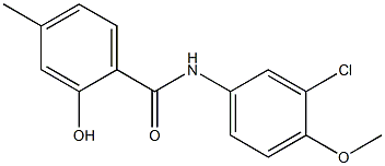 N-(3-chloro-4-methoxyphenyl)-2-hydroxy-4-methylbenzamide Struktur