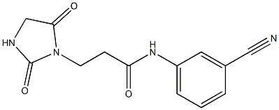 N-(3-cyanophenyl)-3-(2,5-dioxoimidazolidin-1-yl)propanamide Struktur