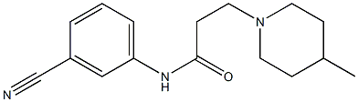 N-(3-cyanophenyl)-3-(4-methylpiperidin-1-yl)propanamide Struktur