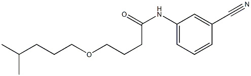 N-(3-cyanophenyl)-4-[(4-methylpentyl)oxy]butanamide Struktur