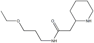 N-(3-ethoxypropyl)-2-(piperidin-2-yl)acetamide Struktur