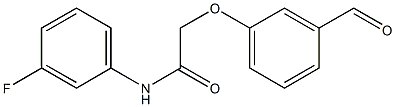 N-(3-fluorophenyl)-2-(3-formylphenoxy)acetamide Struktur